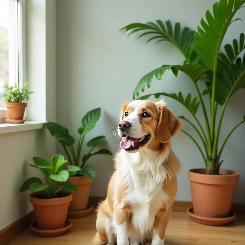 Designated plant zone with pet barriers